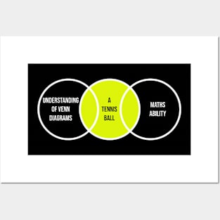 Funny Tennis Ball Venn Diagram Lovers Tennis Fan Joke Posters and Art